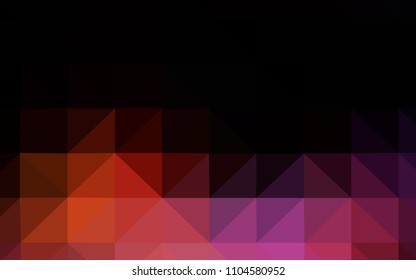 Dark Blue, Red vector abstract mosaic backdrop. Colorful illustration in polygonal style with gradient. Triangular pattern for your design.