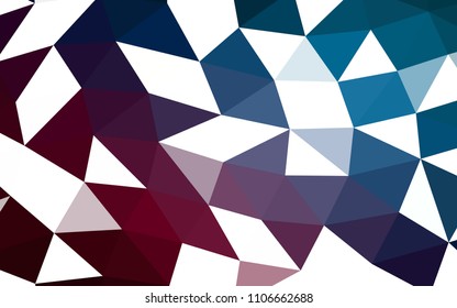 Dark Blue, Red vector abstract polygonal abstract polygonal. Creative illustration in halftone style with gradient. Triangular pattern for your business design.