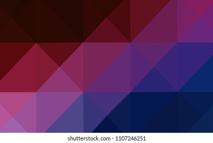 Dark Blue, Red vector abstract polygonal template. Modern geometrical abstract illustration with gradient. Textured pattern can be used for background.