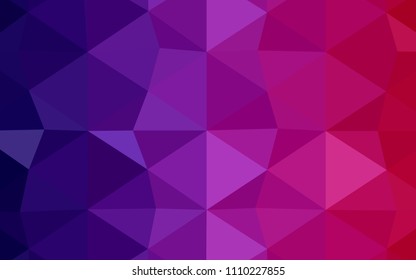 Dark Blue, Red vector abstract polygonal background. A sample with polygonal shapes. That pattern can be used as a part of a brand book.