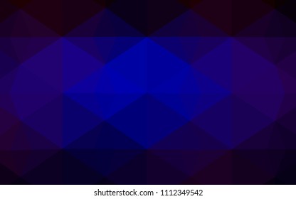 Dark Blue, Red vector abstract mosaic backdrop. Colorful abstract illustration with triangles. New template for your brand book.