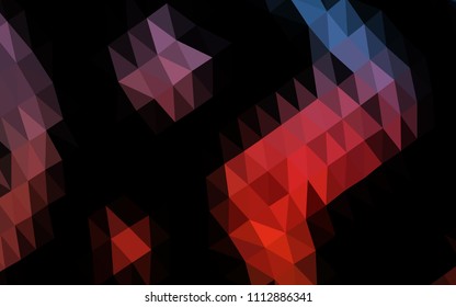 Dark Blue, Red vector abstract polygonal layout. Shining colored illustration in a Brand new style. The template can be used as a background for cell phones.