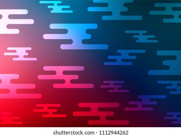 Dark Blue, Red vector abstract doodle background. A completely new color illustration in doodle style. Hand painted design for web, leaflet, textile.