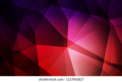 Dark Blue, Red vector abstract mosaic background. Creative illustration in halftone style with triangles. A new texture for your web site.