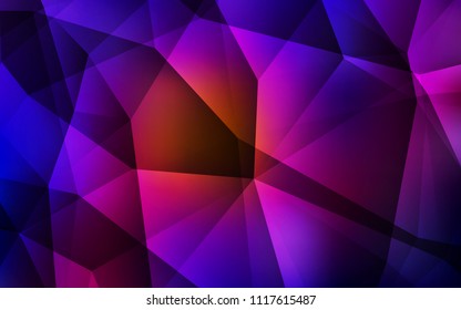 Dark Blue, Red vector abstract mosaic background. Colorful illustration in abstract style with triangles. A new texture for your web site.