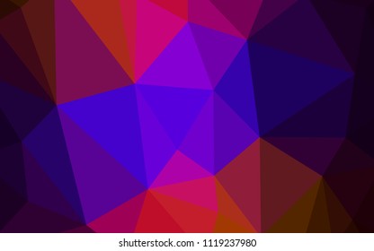 Dark Blue, Red vector abstract polygonal template. Elegant bright polygonal illustration with gradient. Brand new design for your business.