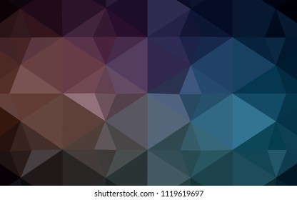 Dark Blue, Red vector abstract mosaic background. Polygonal abstract illustration with gradient. Pattern for a brand book's backdrop.