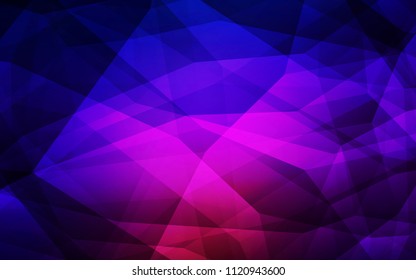 Dark Blue, Red vector abstract polygonal template. Elegant bright polygonal illustration with gradient. Template for cell phone's backgrounds.