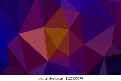 Dark Blue, Red vector abstract mosaic backdrop. Shining colorful illustration with triangles. Pattern for a brand book's backdrop.