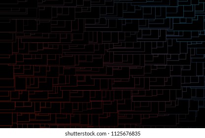 Dark Blue, Red vector abstract textured polygonal background. Blurry rectangular design. The pattern with repeating rectangles can be used for background.