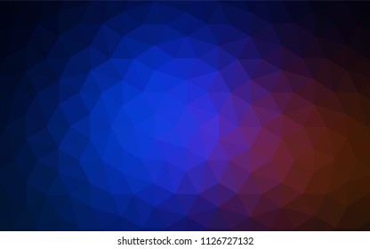 Dark Blue, Red vector abstract polygonal background. A completely new color illustration in a polygonal style. Triangular pattern for your design.