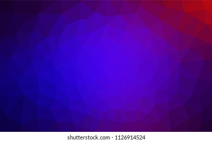 Dark Blue, Red vector abstract mosaic backdrop. Modern abstract illustration with triangles. Pattern for a brand book's backdrop.