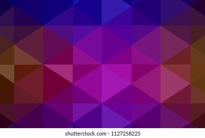 Dark Blue, Red vector abstract mosaic backdrop. A sample with polygonal shapes. That pattern can be used as a part of a brand book.