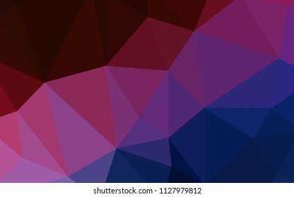 Dark Blue, Red vector abstract polygonal pattern. Creative geometric illustration in Origami style with gradient. A completely new design for your leaflet.