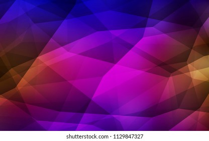 Dark Blue, Red vector abstract polygonal pattern. Creative illustration in halftone style with triangles. Textured pattern for your backgrounds.