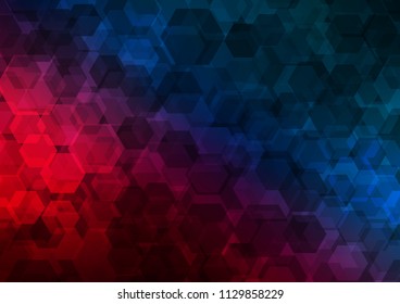 Dark Blue, Red vector abstract mosaic background. Colorful abstract illustration with gradient. The elegant pattern can be used as part of a brand book.