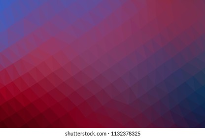 Dark Blue, Red vector abstract mosaic backdrop. Colorful illustration in abstract style with gradient. Brand new style for your business design.