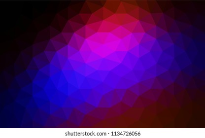 Dark Blue, Red vector abstract mosaic pattern. Shining polygonal illustration, which consist of triangles. A new texture for your web site.