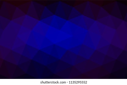 Dark Blue, Red vector abstract mosaic backdrop. Polygonal abstract illustration with gradient. A completely new template for your business design.