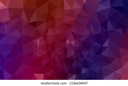 Dark Blue, Red vector abstract polygonal template. Shining polygonal illustration, which consist of triangles. Best triangular design for your business.