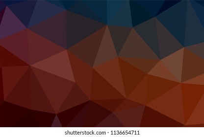 Dark Blue, Red vector abstract polygonal template. Colorful illustration in polygonal style with gradient. New template for your brand book.