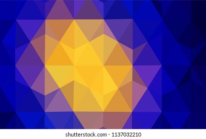 Dark Blue, Red vector abstract polygonal pattern. Shining colorful illustration with triangles. Polygonal design for your web site.