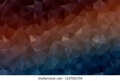 Dark Blue, Red vector abstract polygonal background. Creative geometric illustration in Origami style with gradient. Brand new style for your business design.