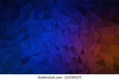 Dark Blue, Red vector abstract polygonal background. A sample with polygonal shapes. A completely new design for your leaflet.