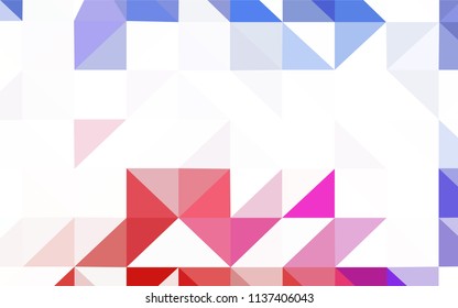 Dark Blue, Red vector abstract polygonal background. Elegant bright polygonal illustration with gradient. A new texture for your web site.