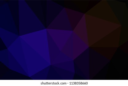 Dark Blue, Red vector abstract polygonal pattern. Glitter abstract illustration with an elegant triangles. Brand new style for your business design.
