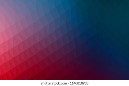 Dark Blue, Red vector abstract polygonal layout. Colorful illustration in abstract style with gradient. Triangular pattern for your business design.