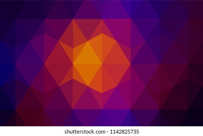 Dark Blue, Red vector abstract polygonal template. Polygonal abstract illustration with gradient. A new texture for your web site.