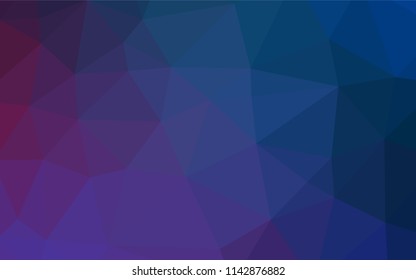 Dark Blue, Red vector abstract polygonal cover. Shining illustration, which consist of triangles. The polygonal design can be used for your web site.