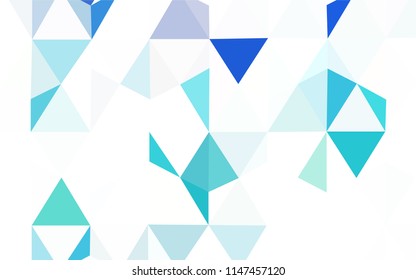 Dark Blue, Red vector abstract mosaic backdrop. A sample with polygonal shapes. Triangular pattern for your design.