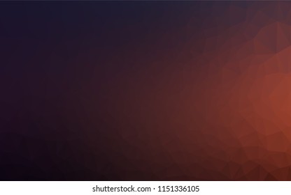 Dark Blue, Red vector abstract polygonal cover. Creative geometric illustration in Origami style with gradient. The completely new template can be used for your brand book.