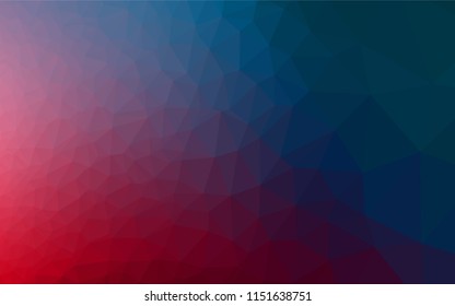 Dark Blue, Red vector abstract polygonal texture. Modern geometrical abstract illustration with gradient. The completely new template can be used for your brand book.