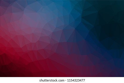 Dark Blue, Red vector abstract mosaic backdrop. Colorful abstract illustration with gradient. A completely new design for your business.