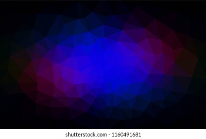 Dark Blue, Red vector abstract mosaic pattern. Polygonal abstract illustration with gradient. Best triangular design for your business.
