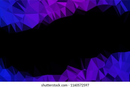 Dark Blue, Red vector abstract polygonal texture. Creative geometric illustration in Origami style with gradient. The template can be used as a background for cell phones.