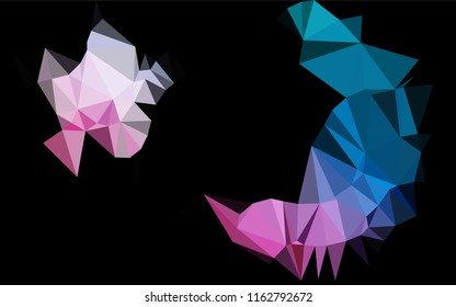 Dark Blue, Red vector abstract polygonal cover. A sample with polygonal shapes. The textured pattern can be used for background.