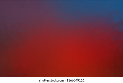 Dark Blue, Red vector abstract polygonal texture. An elegant bright illustration with gradient. The template can be used as a background for cell phones.