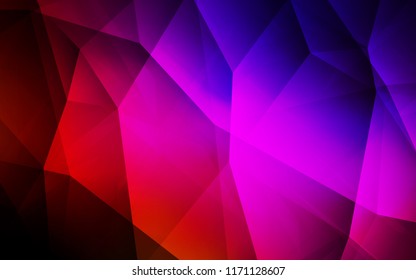 Dark Blue, Red vector abstract mosaic pattern. Polygonal abstract illustration with gradient. Brand new style for your business design.