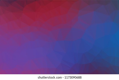 Dark Blue, Red vector abstract mosaic backdrop. Creative geometric illustration in Origami style with gradient. A completely new design for your business.