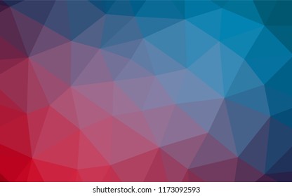 Dark Blue, Red vector abstract polygonal texture. Shining colored illustration in a Brand new style. Brand new style for your business design.