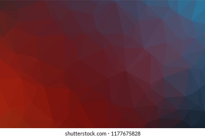 Dark Blue, Red vector abstract polygonal texture. Shining colored illustration in a Brand new style. The completely new template can be used for your brand book.