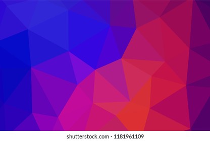 Dark Blue, Red vector abstract polygonal pattern. Elegant bright polygonal illustration with gradient. Polygonal design for your web site.