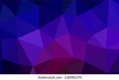 Dark Blue, Red vector abstract polygonal background. Elegant bright polygonal illustration with gradient. Brand new style for your business design.