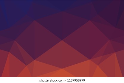 Dark Blue, Red vector abstract mosaic backdrop. Geometric illustration in Origami style with gradient.  The elegant pattern can be used as part of a brand book.