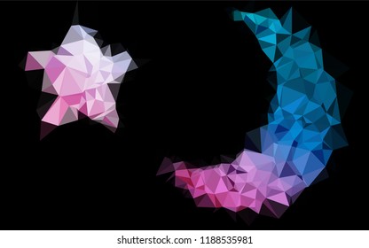 Dark Blue, Red vector abstract polygonal layout. Shining colored illustration in a Brand new style. A completely new design for your business.