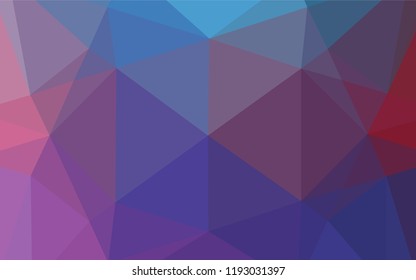 Dark Blue, Red vector abstract polygonal cover. Shining illustration, which consist of triangles. The completely new template can be used for your brand book.